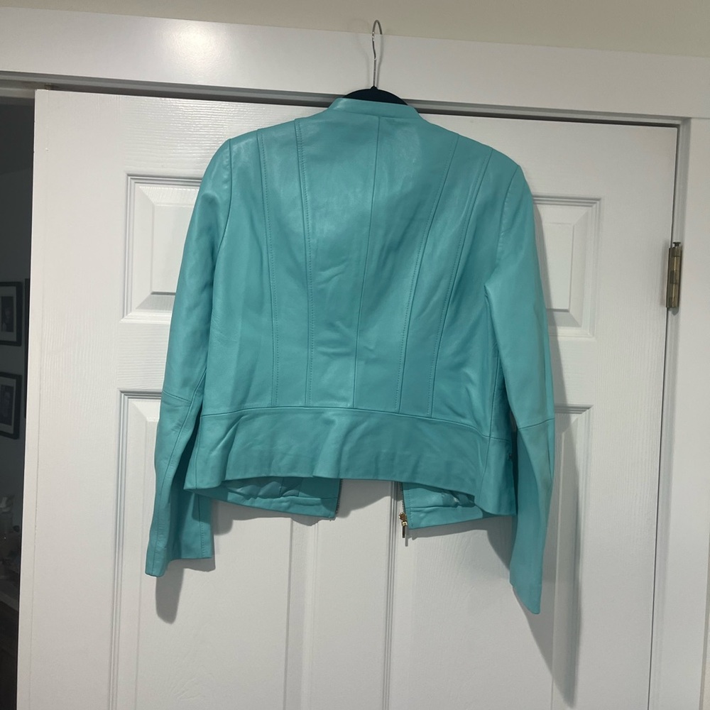 JDS Collections Aqua Leather Jacket